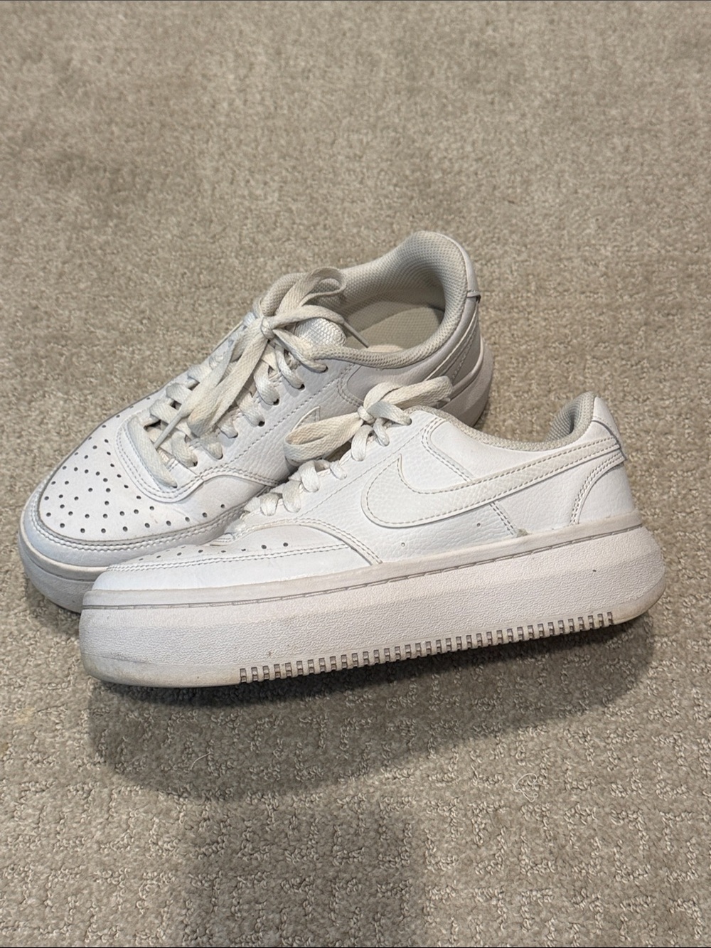 Nike White Platform Low-Top Sneakers